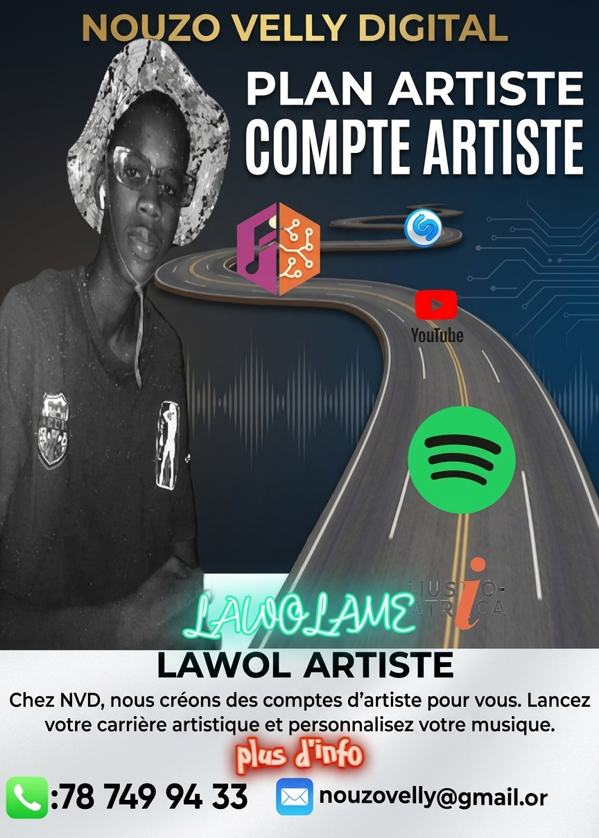 Plan artiste complet — réalisation Nouzo Velly Digital