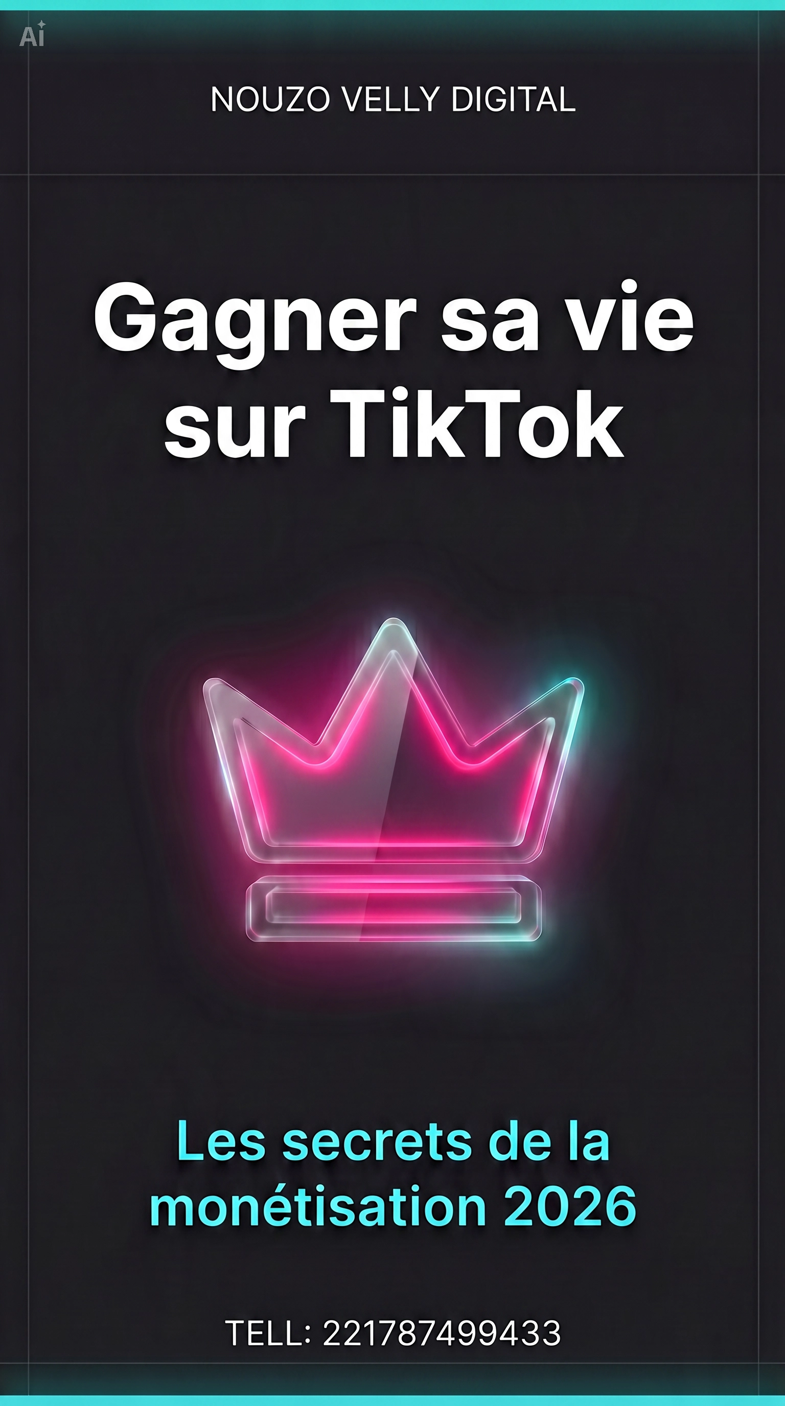 Monétisation TikTok — réalisation Nouzo Velly Digital
